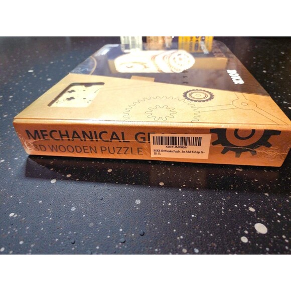 ROKR 3D Wooden Puzzle Mechanical Treasure Box Gear Model Kit Secret Storage Gift - Picture 5 of 6